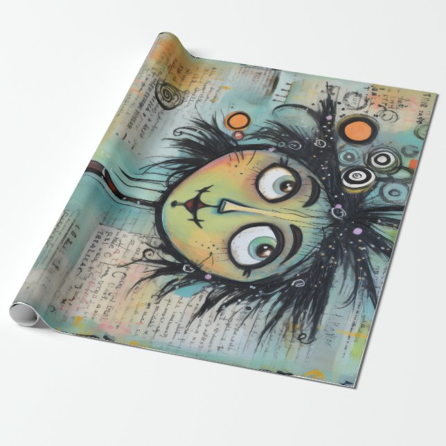 Art Lady 9 Charming och nödlidande Presentpapper (Utrullad)