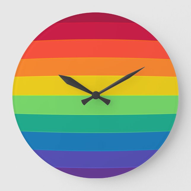 Art Lärare Art Studio Artist Modern Rainbow Clock Stor Klocka (Framsida)