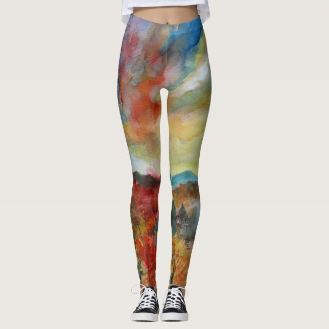 Art Leggings för höstfärg (Framsida)