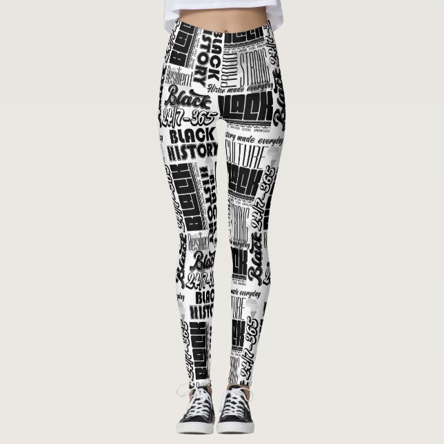Art Leggings för Women Black History (Framsida)
