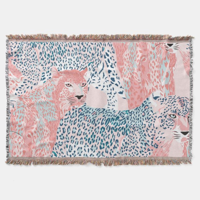 Art Leopard Abstrakt Animal Mönster Filt (Framsidan)