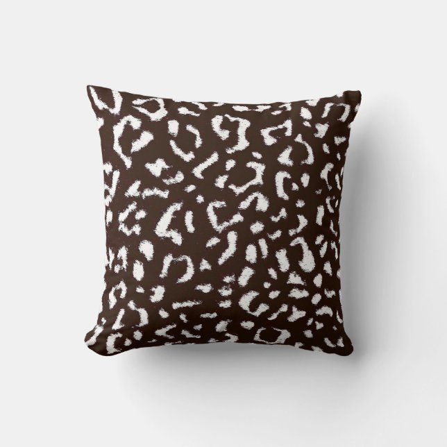 Art leopard päls kudde (Framsida)