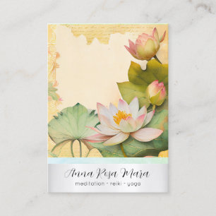 *~* Art Lotus 4 FOTO Natur Blommor QR AP67 Visitkort