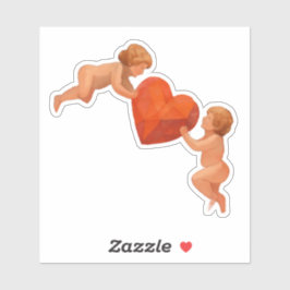 Art Lover Expressionist Cupid Valentine Sticker Klistermärken