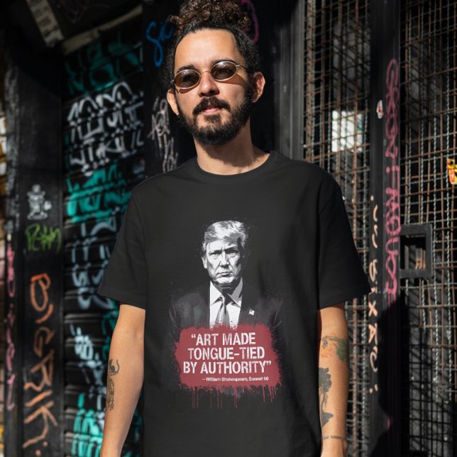 Art Made Tunga-Tied Shakespeare Quote Graffiti T Shirt (Skapare uppladdad)