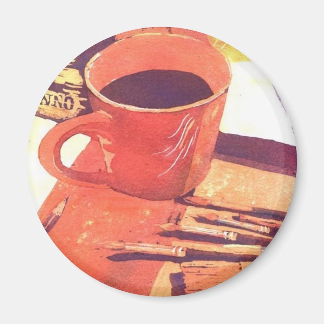 Art med kaffe magnet (Framsidan)