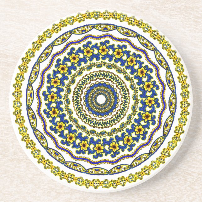 art meditation mandala coaster underlägg (Framsidan)