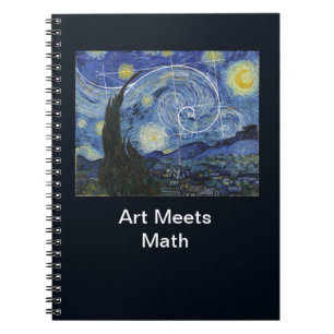 Art Meets Math, Van Gogh möter Fibonacci Card Anteckningsbok