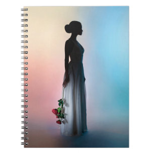 Art mode studio foto av vackra eleganter livmoder anteckningsbok