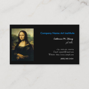 art,Mona Lisa, Leonardo Da Vinci Visitkort