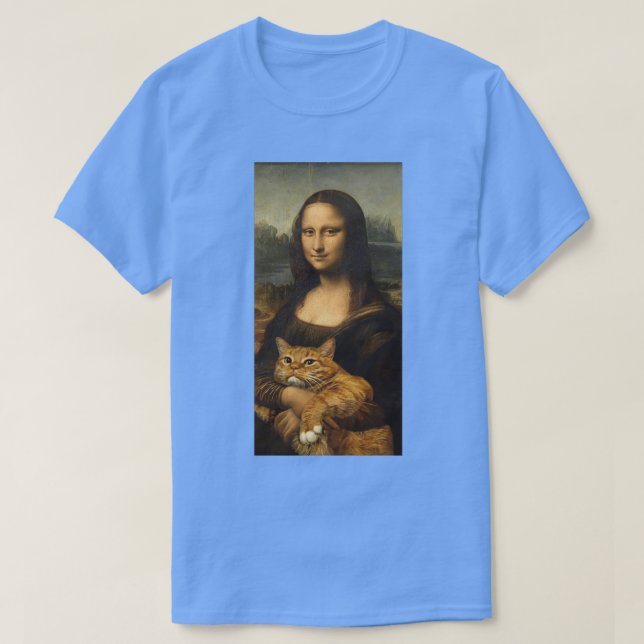 Art mona och katt t shirt (Design framsida)