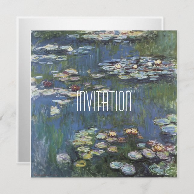 Art Monet Classic-inbjudan Inbjudningar (Fram/baksida)