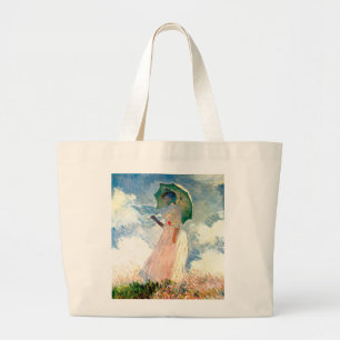 Art Monet "Kvinnor med Rosa Parosel" Jumbo Tygkasse