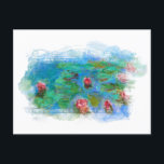 ** Art Monet Lily Pond Blommigt Angel AR23 Vykort<br><div class="desc">POSTCARD - POST CARD Impressionistic Monet Painting of Vatten Lilies / Lotus with a grunge ram innehållande Angel Cherubs om du ser tillräckligt nära ut. Energetiskt utökad klassisk konst - Grunge Blommigt Classic Berömd Painting Artistic Unique Kreativ Modern and Romantic Monet Lily Pond Blommigt Vintage med faux WHITE Background Abstrakt....</div>