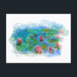 ** Art Monet Lily Pond Blommigt Angel AR23 Vykort<br><div class="desc">POSTCARD - POST CARD Impressionistic Monet Painting of Vatten Lilies / Lotus with a grunge ram innehållande Angel Cherubs om du ser tillräckligt nära ut. Energetiskt utökad klassisk konst - Grunge Blommigt Classic Berömd Painting Artistic Unique Kreativ Modern and Romantic Monet Lily Pond Blommigt Vintage med faux WHITE Background Abstrakt....</div>