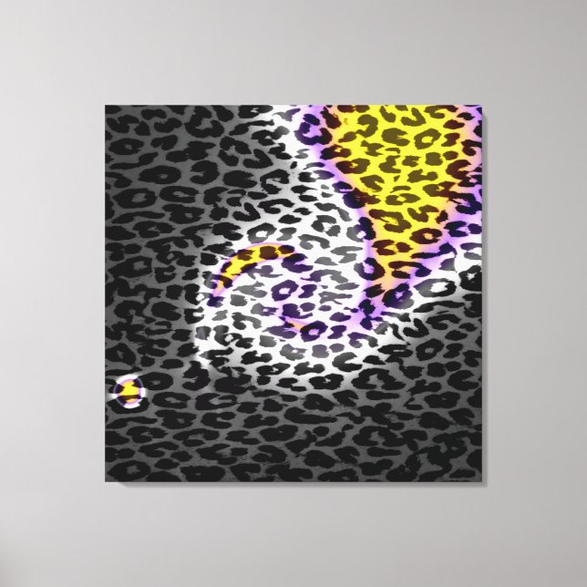 Art mönster leopard päls abstrakt struktur 3 canvastryck (Framsida)
