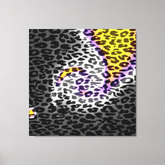 Art mönster leopard päls abstrakt struktur 3 canvastryck