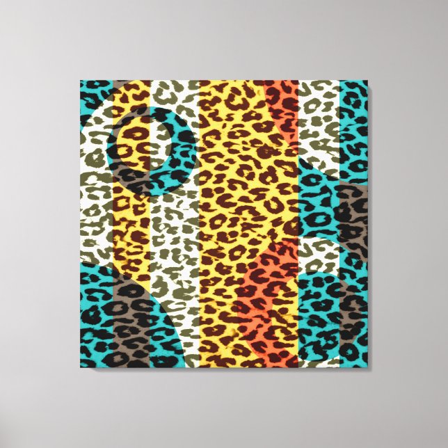 Art mönster leopard päls abstrakt struktur canvastryck (Framsida)