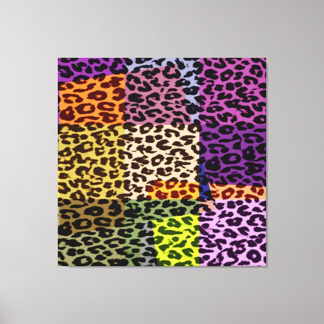 Art mönster leopard päls abstrakt struktur canvastryck (Framsida)