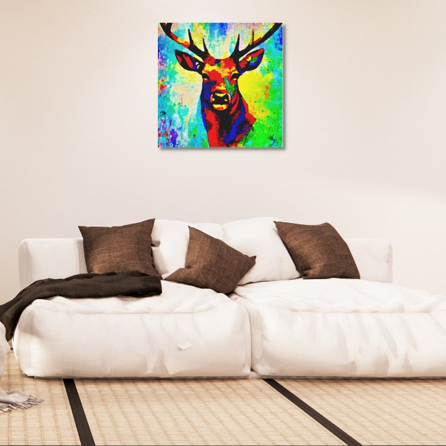 Art Mural en Acrylique cerf majestueux - Proud sta Canvastryck (Skapare uppladdad)