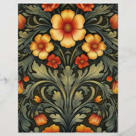 Art Neuveau Vintage Blommig Scrapbook Bakgrund