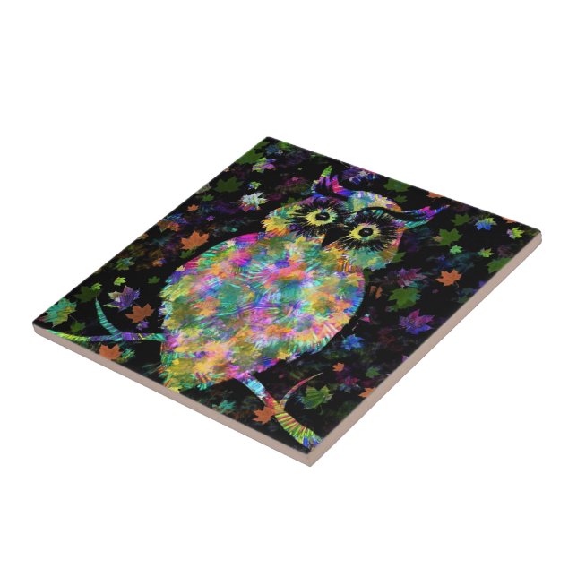 Art Night Uggla - Miged Teckning Collection Kakelplatta (Sidan)