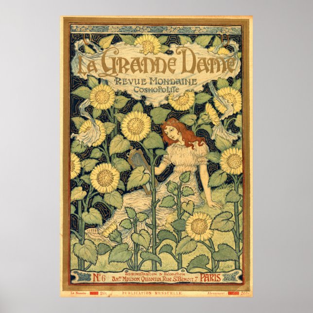 Art nouveau 1893 Cover by Eugène Grasset Poster (Framsidan)