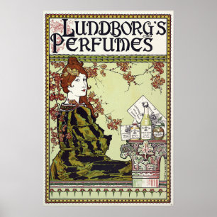 Art nouveau 1894 Parfym Ad av Louis John Rhead Poster