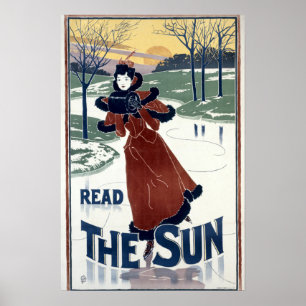 Art Nouveau 1895 The Sun-annons av Louis John Rhea Poster