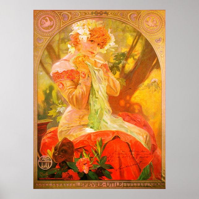 Art nouveau 1896 Mucha Poster (Framsidan)