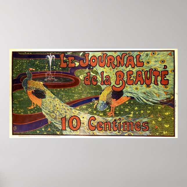 Art nouveau 1897 Journal och Louis Rhead Poster (Framsidan)