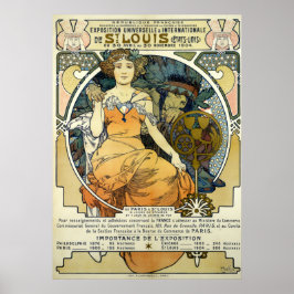Art Nouveau 1904 Världsutställningen av Alphonse M Poster