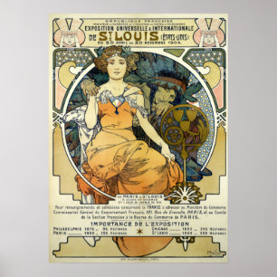 Art nouveau 1904 World's Fair by Alphonse Mucha Poster