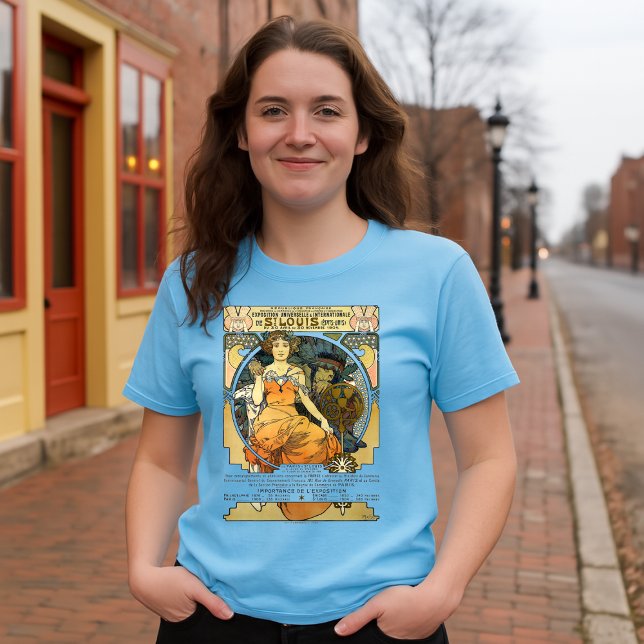 Art Nouveau 1904 World's Fair St. Louis by Mucha T Shirt (Skapare uppladdad)
