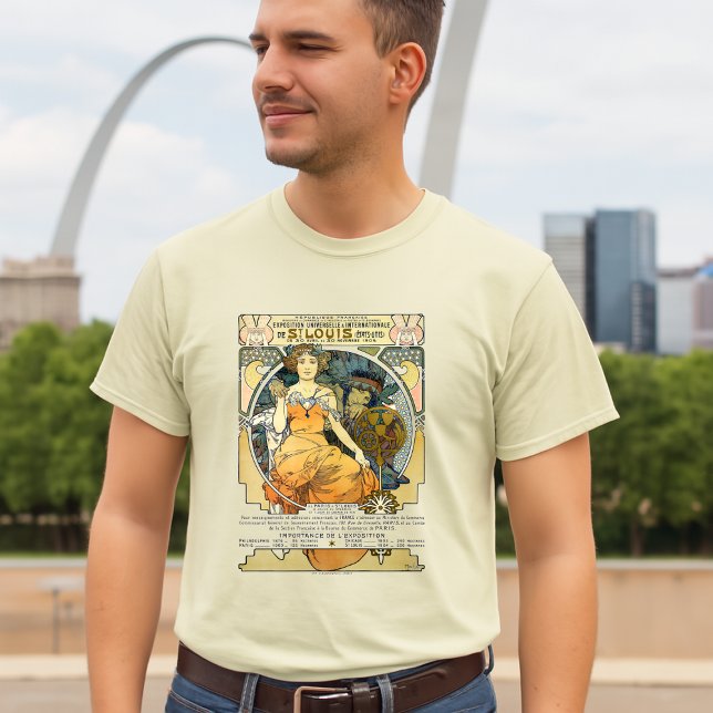 Art Nouveau 1904 World's Fair St. Louis by Mucha T Shirt (Skapare uppladdad)