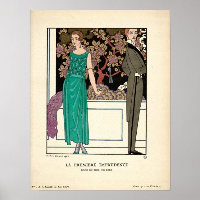 Art nouveau 1920 illustration av George Barbier Poster (Framsidan)