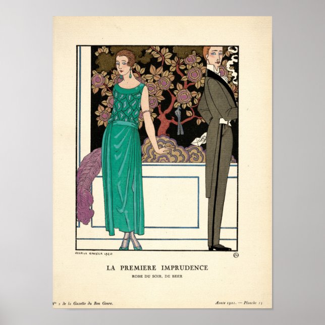 Art Nouveau 1920 illustration av George Barbier Poster (Framsidan)