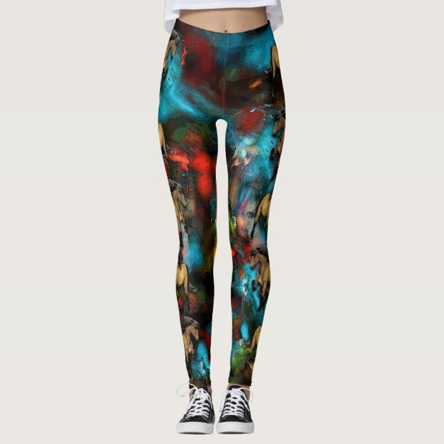 Art nouveau Abstrakt Leggings (Framsida)