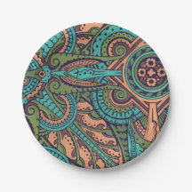 Art nouveau abstrakt teal christopher dresser