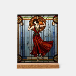 Art Nouveau Acrylic Stained Glass Wall Art 