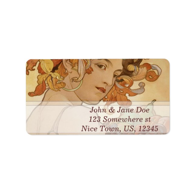 Art nouveau adressetikett (Framsidan)