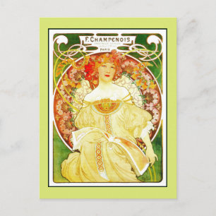 Art nouveau Alfons Mucha, Paristryckeriet Vykort