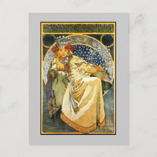 art nouveau Alfons Mucha Princess Hyacinth Vykort