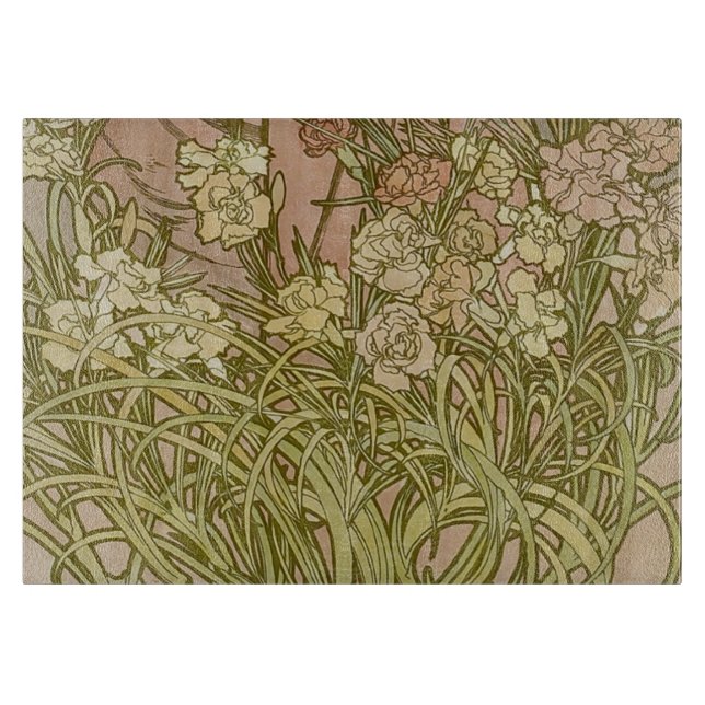 Art nouveau Alfonse Mucha Blommigt carnation blomm (Framsidan)
