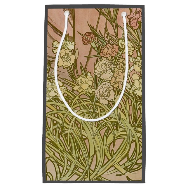 Art Nouveau Alfonse Mucha Blommor nejlikor (Framsidan)