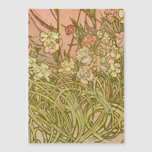 Art Nouveau Alfonse Mucha Blommor nejlikor