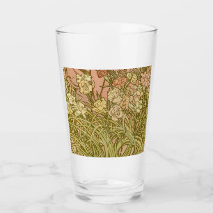 Art Nouveau Alfonse Mucha Blommor nejlikor blommor Glaskopp