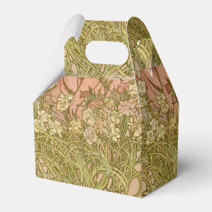 Art Nouveau Alfonse Mucha Blommor nejlikor Presentaskar