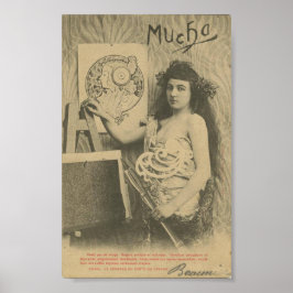 Art nouveau Alphonse mucha-bilmodell Poster