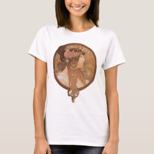 Art Nouveau - Alphonse Mucha Bysantinsk huvud T-shirt